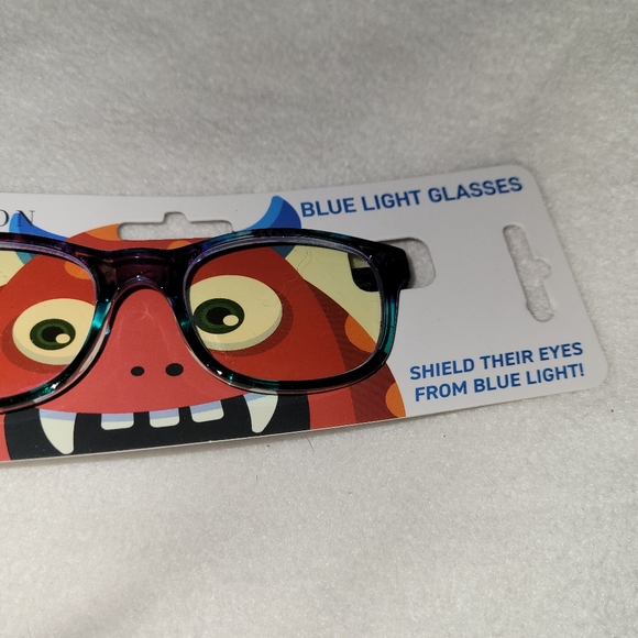 ICU Eyewear Kids Youth Screen Vision Blue Light Filtering Blue Floral Glasses - Picture 3 of 6